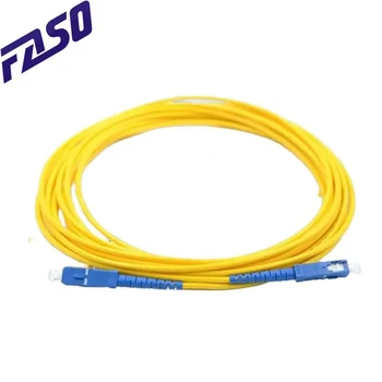 10Pcs SC / UPC-SC / UPC оптичен кабел за кръпка на оптични влакна Singlemode G652D 9 / 125 SM симплекс 3.0mm кръпка кабел оптичен джъмпер, 1M / 2M / 3M