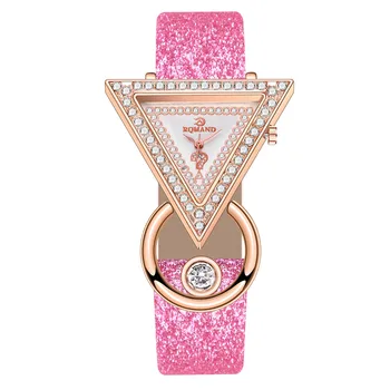 Триъгълни часовници за жени 2024 Нова мода Луксозни диамантени часовници Дамски кварцови ръчни часовници Евтина цена