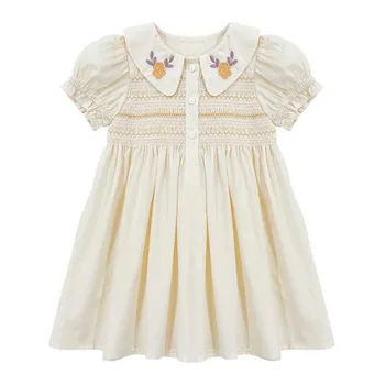 Нова 2022 Лято Бебе Момичета Рокли с къс ръкав Детски бебе момиче принцеса рокля облекло Детски ежедневни модни момичета рокля