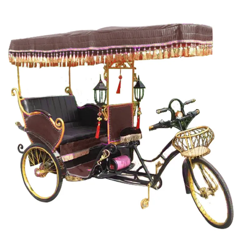 2бр/лот 3 колела реколта педал тласък педикаб рикша такси електрически триколка разглеждане на забележителности кола тандем четворка велосипед