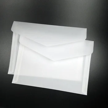 50 Полупрозрачни пликове за покани от велум DIY многофункционален плик за подарък ( 12 5x17 5cm )
