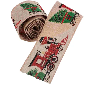 Craft Коледа бельо панделка Коледа занаяти вземане панделка опаковане панделка парти коледна украса снежинка карирана панделка