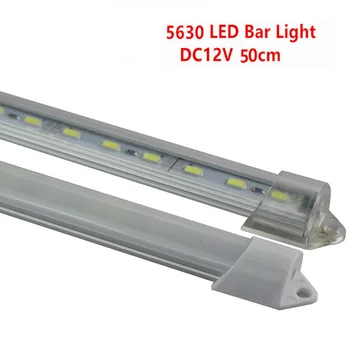 4 бр / 6 бр LED 50 см / 36 LED бар светлини DC12V 5630/5730 LED твърда лента 50 см LED тръба с U алуминиев калъф + PC капак