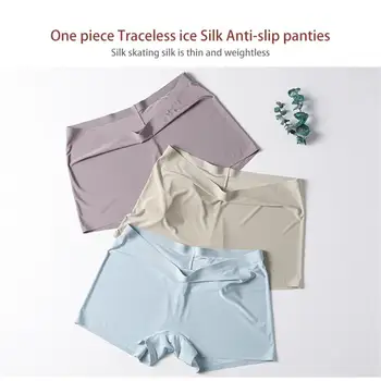 ледена коприна Бикини Дамски лед коприна едно парче безшевни летни анти-леки панталони за безопасност гамаши момичета боксерка бикини