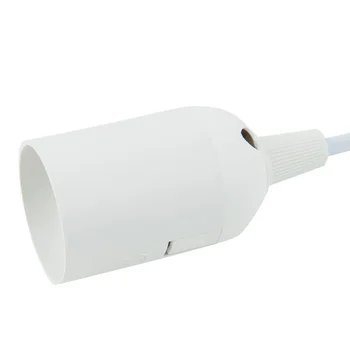 Лесен за използване решение за осветление с E27 лампа база скоба и кабел превключвател щепсел захранващ кабел притежателя в черно бяло