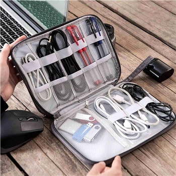 Еднослойна цифрова чанта за съхранение на данни Кабелно зарядно устройство Организатор Водоустойчив дом пътуване преносим слушалки организация торбичка