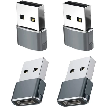 4 пакет USB C женски към USB мъжки адаптер, тип C зарядно кабел мощност конвертор за Iphone 12 13 Pro Max за Samsung