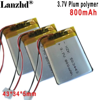 503443 3.7V Li полимерна литиева батерия 800MAH за запалване на бойлер Dashcam