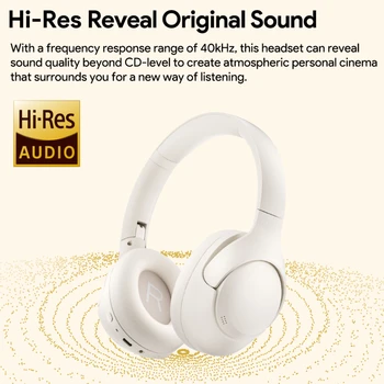 Безжични слушалки Bluetooth Hi-Res аудио над ухото слушалки 43dB хибридни слушалки за активно шумопотискане Нова гореща продажба 2024