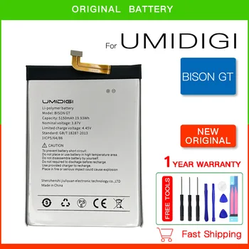 100% оригинален 5150mAh BISON GT батерия за подмяна на мобилен телефон за UMI UMIDIGI BISON PRO / GT 6.67 инчов телефон Batteria