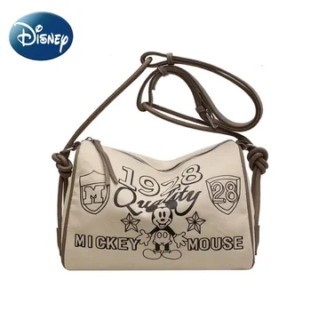 Disney Designer Луксозни чанти Crossbody чанта Мики Маус платно рамо чанта за момиче Студенти страна сладък карикатура