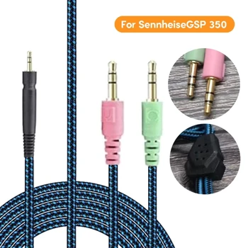 Nylon плетен UNP PC кабел за Sennheise Game One GSP350 GSP500 GSP670 слушалки кабел по-добър звук диапазони потребител капка доставка
