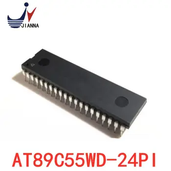 Новият оригинал има AT89C55WD-24PI 24PI вграден DIP40 микроконтролер чип
