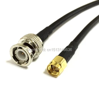 Нов модем коаксиален кабел SMA мъжки щепсел превключвател BNC мъжки щепсел конектор RG58 кабел пигтейл 50cm 20