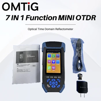OMTiG 7 IN 1 Функция MINI OTDR Оптичен рефлектометър за времеви домейн OPM VFLRJ45 Последователност на загуба на източник Фенерче Настройка на SYS