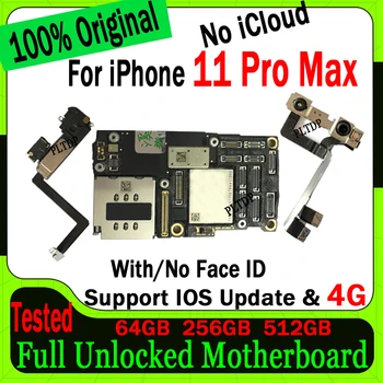 Безплатна доставка За iphone 11 Pro Max дънна платка Clean iCloud Original Отключване за iphone 11 Pro Max Актуализация на поддръжката на логическия съвет