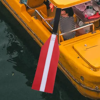 Червен флаг за пътуване за безопасност за каяк Предупредителен флаг Светлоотразителни ленти Знак за флаг с висока видимост за канута Аксесоари за безопасност на яхтите