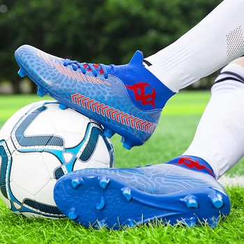 2023 НОВИ Мъжки футболни обувки Възрастни деца Високи обувки за футбол с висок глезен Клинове Тренировка на трева Спортни обувки Мъжки маратонки