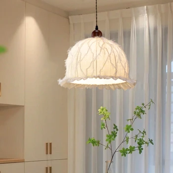Френски хол таван висулка светлини японски ретро Homestay ресторант пискюл пола плат полилей кухня остров лампи