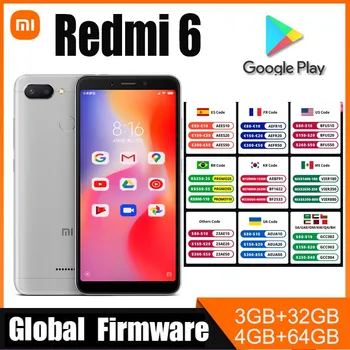 Xiaomi Redmi 6 смартфон googleplay мобилен телефон 5.45