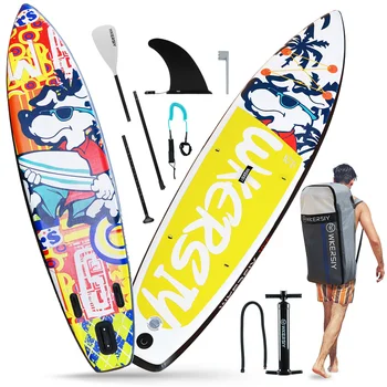 SUP Board Надуваема дъска за гребла Комплект за водни спортове Професионален възрастен родител-дете водни ски гребло дъска