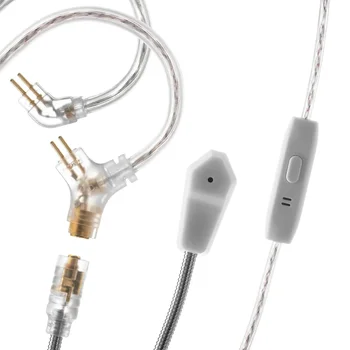 Kinera Celest Sky Wing кабел за слушалки Посребрен 5N OFC ръчно изработен кабел за надграждане с двоен супер-кардиоиден микрофон