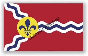 Сейнт Луис Сити Флаг стикер Сейнт Луис, Мисури, САЩ Винил стикер Decal премия качество Assessoires лепило стикер