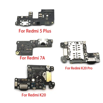 Оригинален USB порт за зареждане Flex кабелен конектор за Xiaomi Redmi 6 6A 7A S2 5 Plus K20 Pro K20 / Mi 9T микрофонен модул