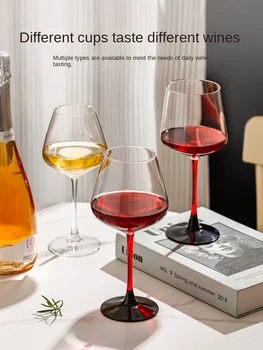 KAWASIMAYA Бургундско червено вино стъкло комплект за домакинска светлина луксозен висок клас красота творчески бяло вино чаша високо крак