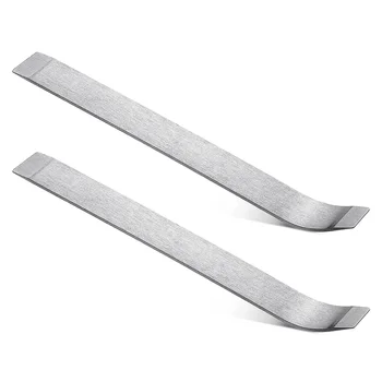 2 Инструменти за отстраняване на панели Ламарина кожа клин Auto Tool Crowbar Декоративен инструмент, сребро