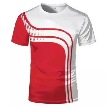Онлайн гореща продажба 3D спортен печат тениска за мъже лятна мода дишаща експлозия къс ръкав тениски тенденция красив футболки