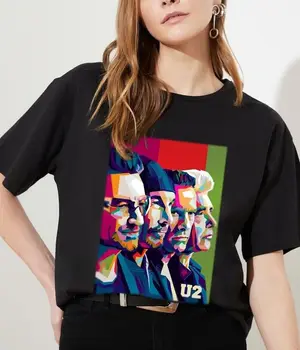 Унисекс U2 Band риза, U2 риза, U2 тениска концертна риза, реколта Band Tee S-3XL