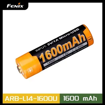 Original Fenix ARB-L14-1600U може да се използва като AA батерии USB акумулаторна 1600mAh акумулаторна литиево-йонна батерия за PD35 V3.0...