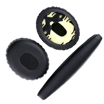 4X Чифт черни възглавнички за уши с подложка за глава за Bose QC3 Тих комфорт 3 слушалки