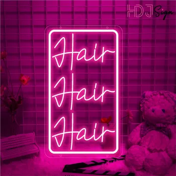 Коса коса коса стая неонов знак подарък по поръчка 3D гравиране LED светлина красота стая стена декор за мигли нокти магазин стая спалня