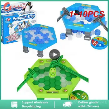 1~10PCS Мини капан за пингвини Родител-дете Интерактивно забавление Вътрешна игра на закрито Играчки за дете Семейна почивка Леден блок Запази