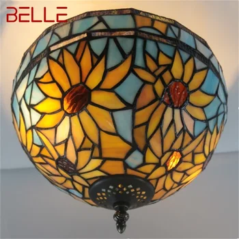 BELLE Tiffany таван светлина модерен творчески лампа цвете фигура тела LED дома за декорация