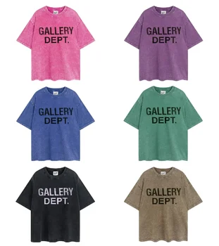 Gallery Dept ретро ниша модерен марка класически пляскане писмо отпечатани къс ръкав тениска за мъже и жени ins