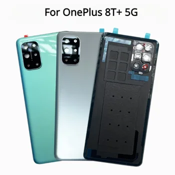 За OnePlus 8T + 5G батерия заден капак стъклена задна врата корпус панел случай замяна за един плюс 1 + 8T 8 T