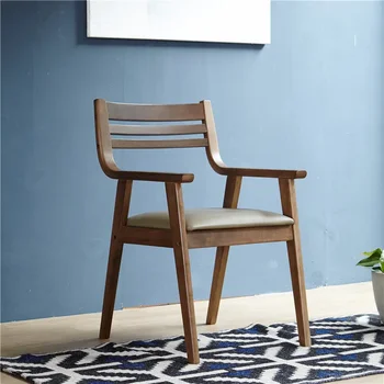 Nordic дървени хол стол луксозен офис ръка Wingback хол стол удобна спалня Mobili на La Casa мебели за дома
