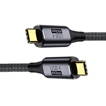 Cablecc 40Gbps USB4 кабел със 100W зареждане и 8K@60Hz 5K@60Hz USB4.0 съвместим с TB3/4