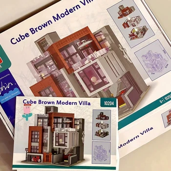 Модерна вила серия модулна сграда 10204 куб тухла творческа къща изглед модел блокове образование играчка подарък за деца момче момиче