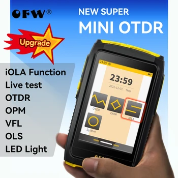 Mini OTDR Active Fiber Live Test 1550nm 20dB оптично влакно рефлектометър сензорен екран OPM VFL OLS iOLA карта на събитието