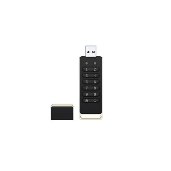Защитено USB устройство, 32GB криптирано USB флаш устройство Хардуерна парола Памет с клавиатура USB 3.0 Disk Flash Black