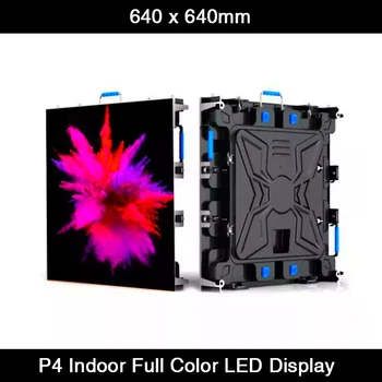  12pcs / партида пълноцветен P4 LED видео стена вътрешен етап под наем 640 * 640mm LED панел