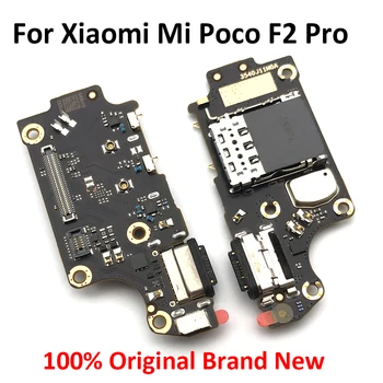 Нов оригинален USB зарядно зареждане порт Flex кабелна платка с микрофон за Xiaomi Mi Pocophone Poco F2 Pro док конектор микро