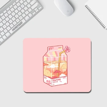 Сладък малък подложка за мишка Неплъзгаща се подложка за мишка Висококачествена 18x22cm малка розова подложка за бюро Офис дизайн XS мишка мат за лаптоп