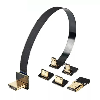 Band Flache FPV HD-kompatibel Kabel Micro HD zu Mini HD 0 grad адаптер 5cm-100cm FPC Pitch 20pin Stecker Stecker