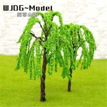 12 бр. височина 8cm/12cm/15cm зелено дърво модел HO OO мащаб модел дървета влак железопътен оформление Diorama Wargame Природа