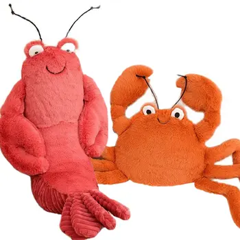 1pc Очарователни меки реалистични омари раци Plueshie пълнени карикатура морски животни играчки бебе успокои кукла за деца рожден ден Коледа подарък